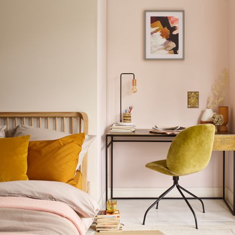 The best pink paint - our definitive guide | Ideal Home Small Bedroom Colour Ideas, Pink Japandi, Small Bedroom Color Ideas, Bedroom Colour Ideas, Small Bedroom Colours, Blush Pink Bedroom, Japandi Bedroom, Bedroom Colour, Small Bedrooms