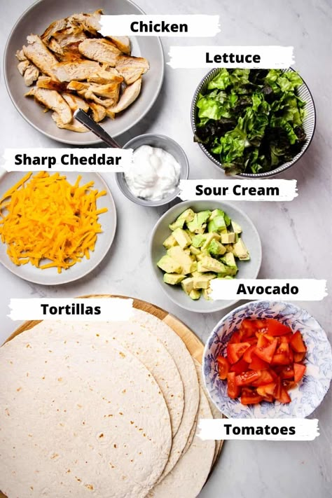 Healthy Lunch Wraps, Avocado Wraps, Chicken Avocado Wrap, Avocado Wrap, Chicken Wrap Recipes, Lunch Wraps, Healthy Wraps, Chicken Wrap, Lost 100 Pounds