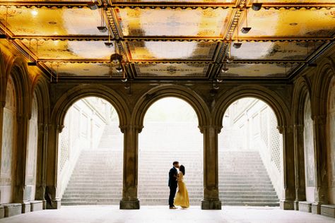 Central Park Engagement Photos at Bethesda Terrace Bethesda Terrace Engagement, Central Park Bethesda Terrace, Park Couples Photoshoot, Central Park Engagement Shoot, Central Park Engagement Photos, Bethesda Terrace, Engagement Photos Nyc, Park Photoshoot, Bethesda Fountain