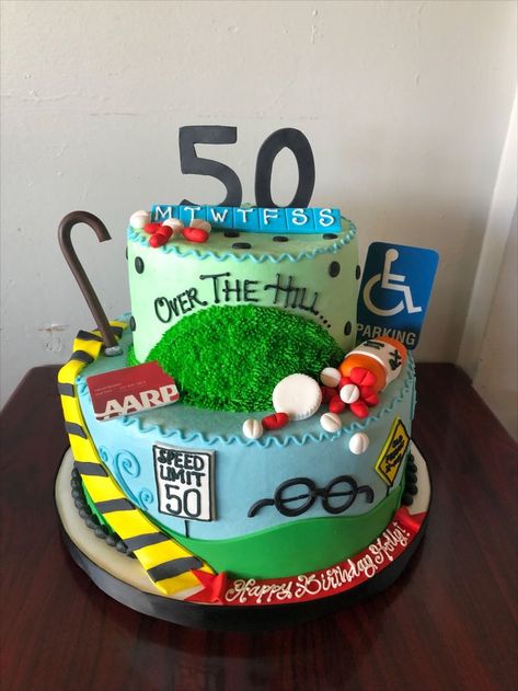 50th Birthday Cakes, 65th Birthday Party Ideas, 50th Birthday Cakes For Men, Over The Hill Cakes, 50th Birthday Themes, 60th Birthday Cakes, 50th Birthday Cake, Birthday Cakes For Men, Cake Decorating Designs