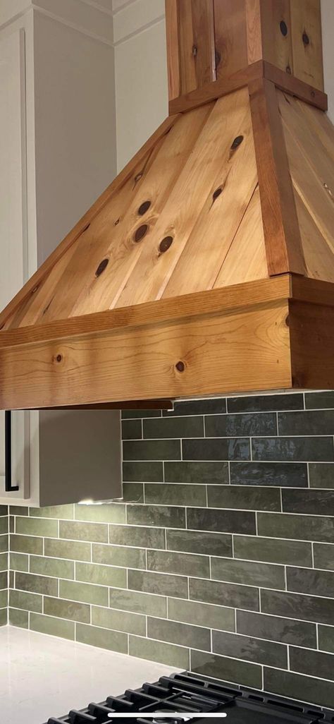 Rustic Vent Hood Ideas, Wooden Range, Kitchen Hood Vent, Stove Range Hood, Wooden Range Hood, Island With Stove, Oven Hood, Kitchen Vent Hood, Kitchen Vent