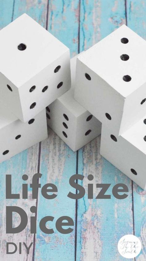 Yard Games – DIY Giant Life Size Dice Giant Outdoor Games, Life Size Games, Yard Dice, Diy Dice, Post Prom, Diy Yard Games, Board Games Diy, Free Activities For Kids, Rainy Day Crafts