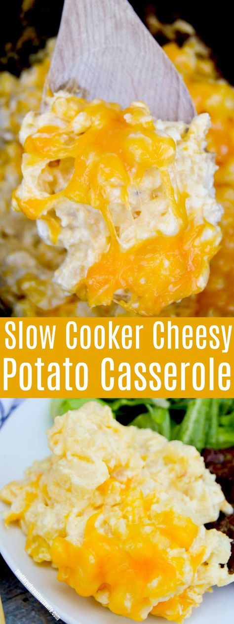 Casserole Potatoes, Best Potato Recipes, Cheesy Potato Casserole, Drumstick Recipes, Cheesy Potato, Hash Brown, Cheesy Potatoes, Crock Pot Slow Cooker, Fun Easy Recipes