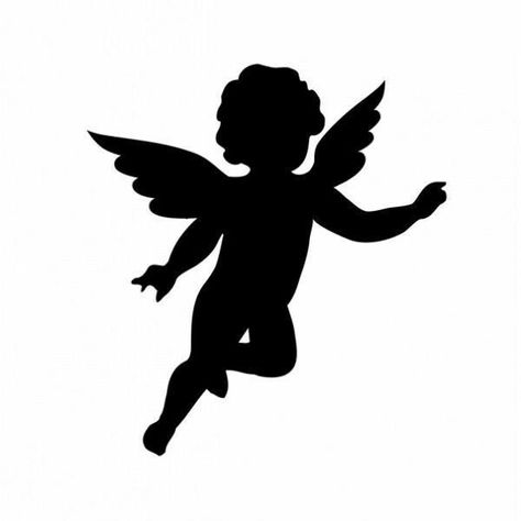 Angel Silhouette, Fairy Silhouette, Silhouette Christmas, Silhouette Stencil, Silhouette Portrait, Scroll Saw Patterns, Fairy Angel, Silhouette Art, Kirigami