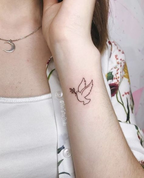 Small Dove Tattoos For Women, Dove Tattoo Design For Women, Simple Dove Tattoo, Tattoo Dove, Small Dove Tattoos, Memorial Tattoo Ideas, Leg Sleeve Tattoos, Dove Tattoo Design, Dove Tattoos