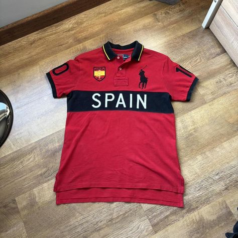 polo ralph lauren spain shirt

size:medium
used a... - Depop Chief Keef, Pocket Jeans, Jersey Design, New Outfits, Polo Ralph Lauren, High Fashion, Spain, Polo Shirt, Ralph Lauren