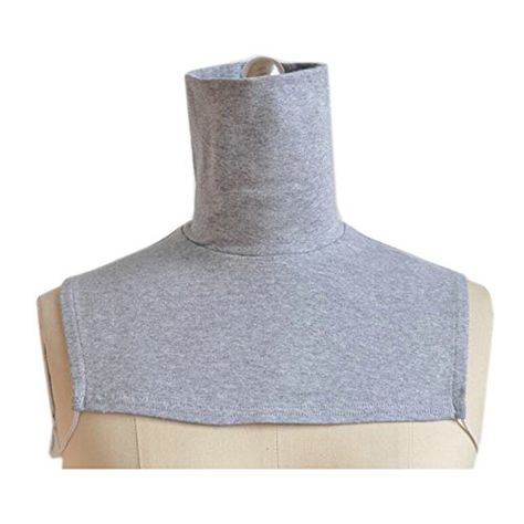 Joyci Pure Cotton Islamic Womens Causal Dickey Faux Turtlenecks Collar Light Gray ** Want to know more, click on the image. Diy Lace Sleeves, Faux Turtleneck, Faux Collar, Cloth Texture, Modest Casual Outfits, False Collar, Spring Work Outfits, Fake Collar