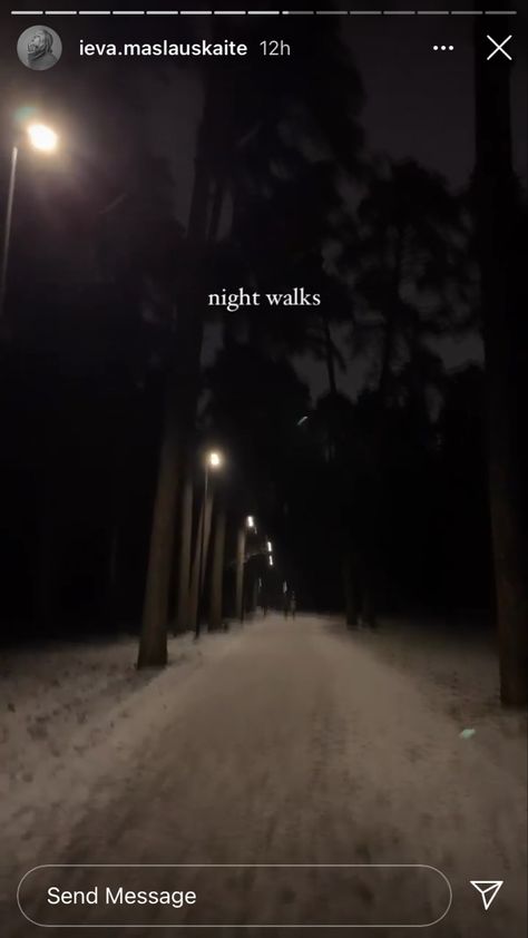 Walking At Night, Night Walk, Insta Photo Ideas, Insta Photo, Ig Story, At Night, Send Message, Photo Ideas, Instagram Story