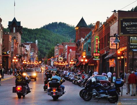 Historic Old Town, Deadwood | Roadtrippers Sturgis Bike Week, Sturgis South Dakota, South Dakota Travel, Sturgis Rally, Motorcycle Camping Gear, Sturgis Motorcycle Rally, Bike Rally, Motorcycle Events, Motorcycle Rallies