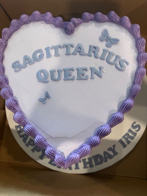 Birthday Cake For Sagittarius, Saggitarius Birthday Cakes, Saggitarius Cakes, Sag Cake, Sagittarius Birthday Outfit, Sagittarius Baby Cake, Sagittarius Party, Sagittarius Birthday Cake, Purple Heart Cake