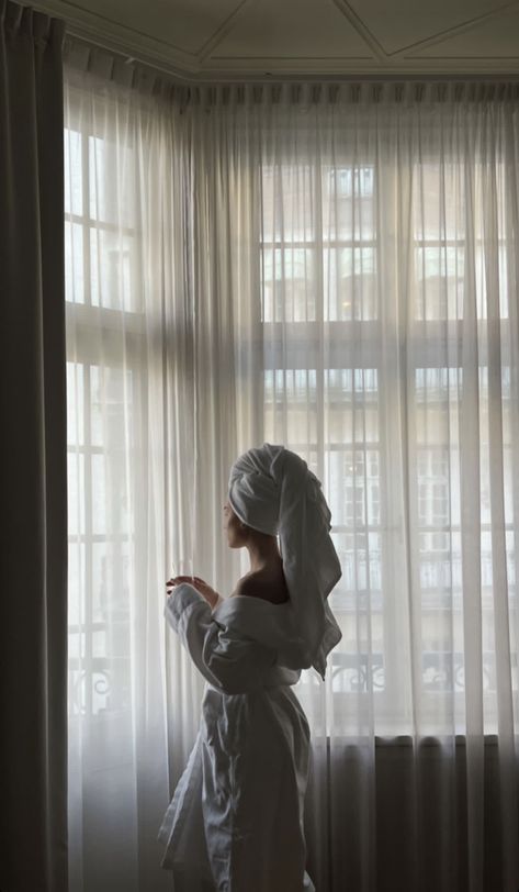 White Bathrobe Aesthetic, Getting Ready Hotel Aesthetic, Bathrobe Photoshoot, Bathrobe Aesthetic, Hotel Content, Hotel Staycation, Hotel Shoot, Hotel Photoshoot, Hotel Aesthetic