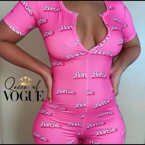 Intimates & Sleepwear | Barbie Onesie | Poshmark Cute Sleepwear, Night Suit, Cute Pajamas, Cute Comfy Outfits, Long Jumpsuits, One Piece Bodysuit, Teenage Fashion Outfits, Short Jumpsuit, Up Girl