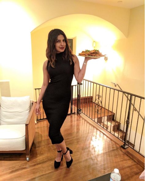 White, Clothing, Black, Shoulder, Dress, Little black dress, Footwear, Fashion, Waist, Joint, Bold Dresses, Nyc Fashion, Priyanka Chopra, Desi Beauty, Western Wear, Instagram Fashion, Little Black Dress, Bodycon Dress, Black Dress