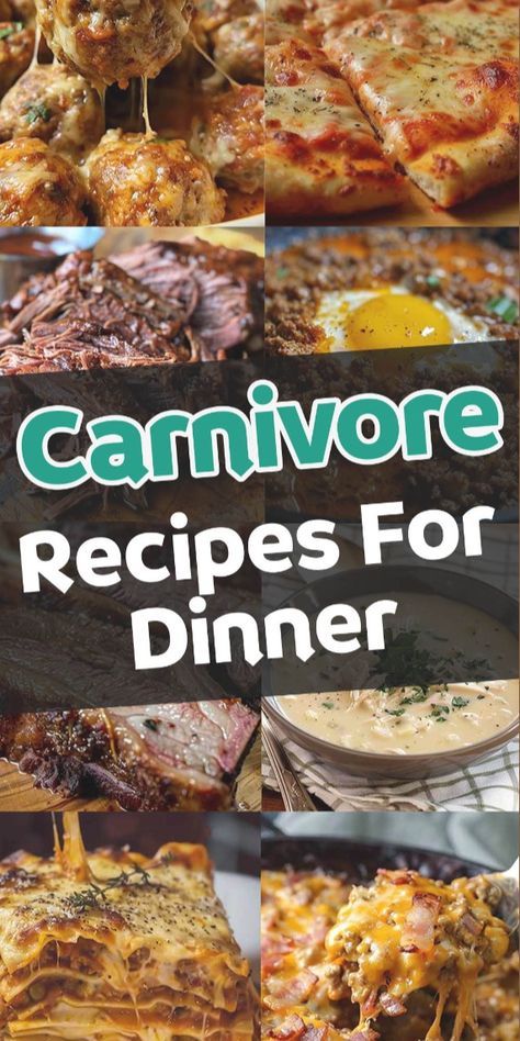 The best carnivore dinner recipes! These recipes are super easy and perfect for anyone following the carnivore diet! Best carnivore dinner ideas! Follow me for more! #Carnivore #Keto #CarnivoreDiet #CarnivoreRecipes Meat Ideas For Dinner Main Dishes, Carnivore Diet Ideas Meals, Carnivore Meal Prep For The Week, Carnivore Crockpot Meals, Carnivore Marinade, Carnivore Diet Shrimp Recipes, Carnivore Dinner Ideas Easy, Cheap Carnivore Diet, Carnivore Protein Shake