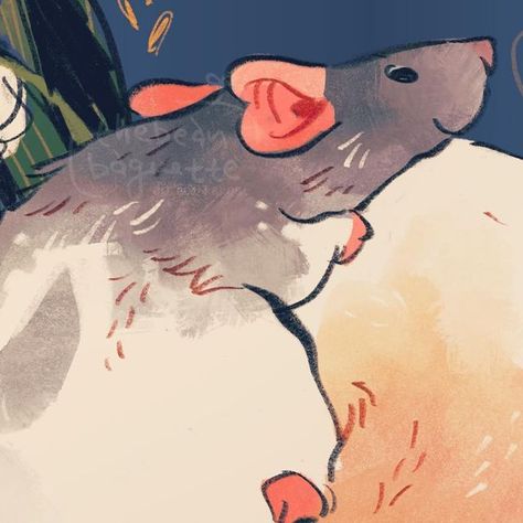 bean baguette on Instagram: "Working away on some projects! Nothing sweeter than a bonded pair of snuggle rattos tbh 🐀 — Some small announcements for 2021: -I’ve extended my hiatus through the end of January. I’ll be contacting those already on my commission waiting list as time allows. -You can find all commission updates on my Trello board (found in my carrd link). -I’ve enrolled in a mentorship! I’m really excited and this is a great step but it means I’ll be a lot less available for commissions in general (sorry). I’ll still be opening slots but fewer and less often. Thanks for understanding! -My Patreon is still active with weekly sketchbook posts & monthly wallpapers. If you’re interested in seeing more of my incomplete work, studies, and non-rat content, please check it out! Cheers Cute Rats Drawing, Portait Artists, Rat Illustration, Monthly Wallpapers, Rat Art, Mouse Drawing, Animal Illustration Art, Animal Art Prints, Cute Rats