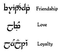 elvish for friendship, love and loyalty... I wonder if I can make a geeky LOTR claddagh! Elvish Tattoo, Tattoo Written, Tattoo Sayings, Sanskrit Symbols, Sanskrit Tattoo, Polynesian Tattoos, Cross Tattoos, Buddhist Symbols, Geometric Tattoos