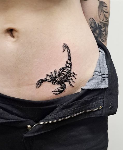 simple scorpion stomach tattoo pinterest Scorpion On Stomach Tattoo, Scorpion Waist Tattoo, Scorpion Stomach Tattoo, Scorpion Hip Tattoo, Waist Tattoos Men, Tattooed Man, Stomach Tattoo, Waist Tattoos, Belly Tattoo