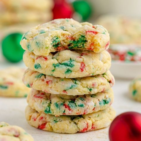 Christmas Gooey Butter Cookies Christmas Ooey Gooey Cookies, Christmas Baking With Cream Cheese, Ooey Gooey Butter Cookies Christmas, Cream Cheese Cookies Christmas, Ooey Gooey Christmas Cookies, Ooie Gooie Christmas Cookies, Ooy Gooy Butter Cookies Christmas, Christmas Gooey Butter Cookies, Christmas Poet Gooey Butter Cookies