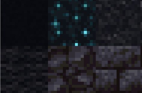 Minecraft Black Gradient, Minecraft Dark Block Palette, Dark Block Pallet Minecraft, Sculk Minecraft Builds, Minecraft Dark Aesthetic, Dark Minecraft Palette, Minecraft Dark Oak Palette, Skulk Minecraft, Deepslate Pallete Minecraft