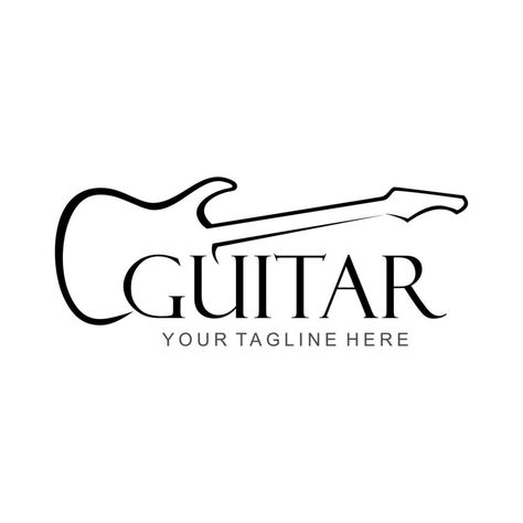 guitar vector logo Guitar Logo Design, Logo Club, Guitar Vector, Guitar Logo, Rock Band Logos, Wine Logo, Typographic Logo Design, Word Fonts, Logo Design Ideas