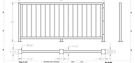 Home Guard Rail Drawing_Page_4 Guard Rail, Section Drawing, Home Guard, Projects To Try, Drawings, Design