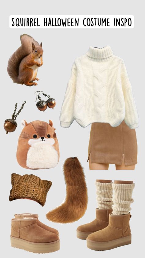 #squirrel #swc #halloween #costume #outfit Squirrel Costume, Animal Halloween Costumes, Forest Animals, Pumpkin Decorating, Creative Play, Fitness Inspo, Halloween Costume, Halloween Costumes, Cut Out