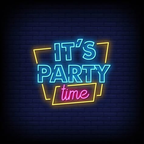 Gaming Widget, Kids Birthday Party Places, Light Letter, Its Party Time, Birthday Photo Background, Party Neon Sign, Neon Typography, Birthday Party Places, Neon Background