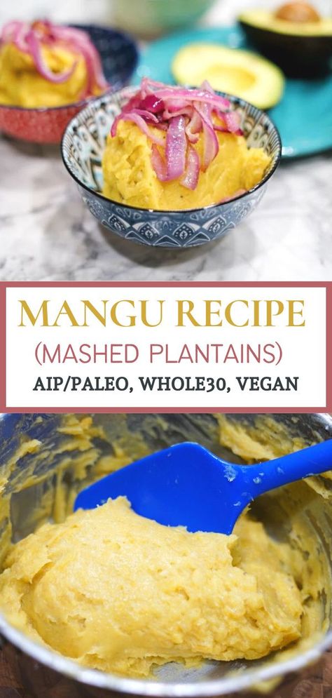 Mashed Plantain Recipes, Mangu Dominicano Recipes, Mashed Potato Substitute, Mangu Recipe, Aip Sides, Aip Treats, Dominicano Recipes, Aip Foods, Potato Substitute