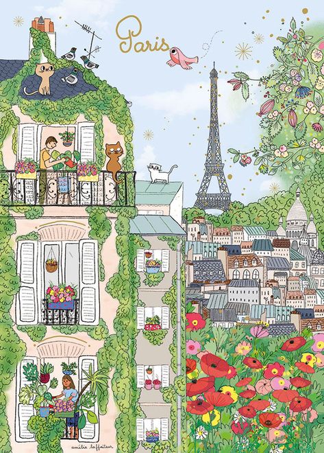 Paris Illustration, Paris Dream, Bedroom Wall Collage, Travel Things, Iconic Wallpaper, City Drawing, France Art, City Illustration, Paris Art