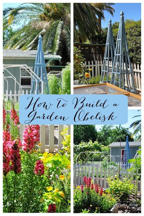 Trellis Arbor, French Blue Paint, French Themed Parties, Build A Garden, Rose Plant Care, Obelisk Trellis, Garden Obelisk, Backyard Swings, Rose Trellis