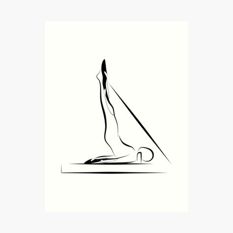 Get my art printed on awesome products. Support me at Redbubble #RBandME: https://www.redbubble.com/i/art-print/Long-spine-massage-pilates-pose-by-sashica/164357476.1G4ZT?asc=u Pilates Drawing, Pilates Illustration, Prenatal Pilates, Pilates Logo, Pilates Poses, Pilates Studio, Pilates Reformer, Line Drawing, Massage