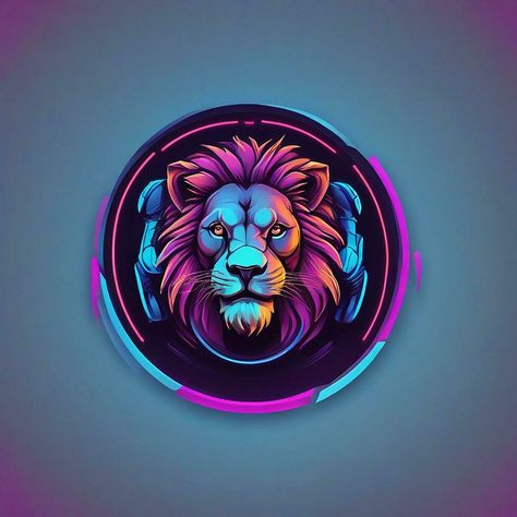 gamer lion logo, minimalism, vector, neon light Logo Minimalism, Lion Logo, Heart Tree, Logo Banners, Cityscape Photos, Nature Backgrounds, Heart With Arrow, Custom Illustration, Marketing Design