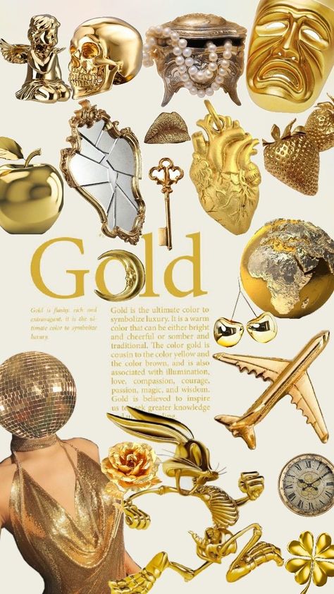 Jewelry Collage Layout, Collage Layout, Jewelry Collage, Cut Out, Layout, Portfolio, Collage, Gold