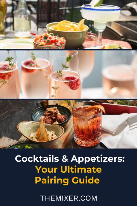 🍾➕🍕=🤔 You love Champagne and you love pizza, so they should be perfect together, right? Wrong! Don’t stress, friend! Our ultimate guide to cocktail and appetizer pairings has everything you need to know. Appetizer And Drink Pairings Parties, Food And Drink Pairing Party, Appetizer And Drink Pairings, Cocktails And Appetizers Party, Cocktail Food Pairing, Cocktail And Food Pairing, Cocktail Pairing With Food, Cocktail And Appetizer Pairings, Steak And Whiskey