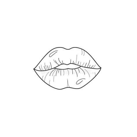 Lips Vector, Teacup Tattoo, Freehand Drawing, Doodle Style, Vector Images Illustrations, Cute Easy Drawings, Step By Step Drawing, Presentation Board, Face Drawing