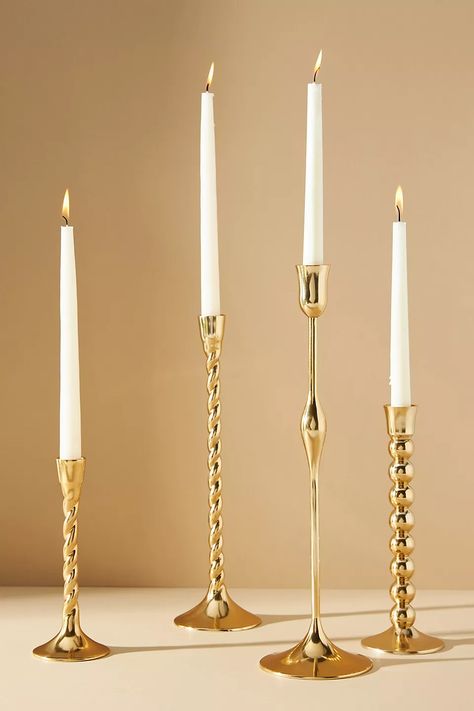 Glass candlesticks