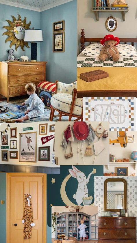 Whimsical playful bold color room Room Vision Board, Whimsical Room, Vintage Kids Room, Toddler Boy Room Decor, Kids Rooms Inspo, Color Room, Big Boy Bedrooms, Toddler Boys Room