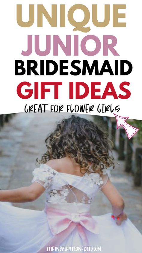 Choosing junior bridesmaid gifts can be a challenge for the bride-to-be. We have listed the some Cute and Unique Junior Bridesmaid Gifts Ideas that would make our lovely flower girls happier. Find out what is on our list at The Inspiration Edit.  #giftideas #juniorbridesmaid #flowergirls #wedding #juniorbridesmaidgifts #flowergirlgift #unique #accessories Bridesmaid Gifts Ideas, Bridesmaid Gifts From Bride, Junior Bridesmaid Gifts, Bridesmaid Gift Ideas, Junior Bridesmaids, Bridemaids Gifts, Wedding Gifts For Bridesmaids, Unique Accessories, Flower Girl Gifts