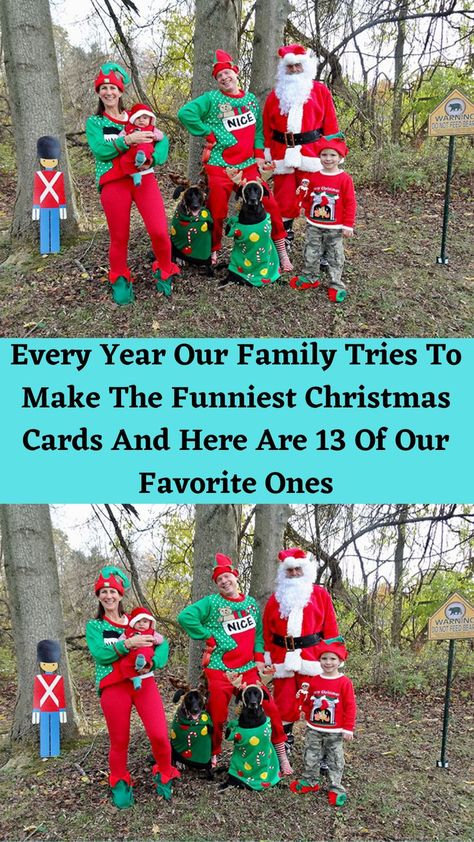 Funny Family Christmas Cards, Funny Xmas Cards, Family Holiday Cards, Holiday Traditions Family, Cute Christmas Cards, Christmas Cards Kids, Family Christmas Cards, Funny Family, Funny Christmas Cards