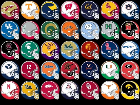 College Logos | Sportaholic: Sportaholic College Football Weekend Setup: Championship ... College Football Logos, College Football Helmets, Byu Football, Nfl Football Helmets, Husker Football, College Sport, College Football Players, Football Tips, College Football Teams