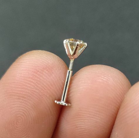 Excited to share the latest addition to my #etsy shop: 18k White Gold natural diamond nose piercing genuine diamond nose stud real diamond nose pin natural diamond screw back nose pin #men #ethicalgemstones #stud #yes #whitegold #diamond #white #no #lovefriendship Brow Piercing, Diamond Nose Piercing, Piercing Lip, Unique Nose Rings, Diamond Nose Ring, Diamond Nose Stud, Tragus Stud, Food Medicine, Labret Piercing