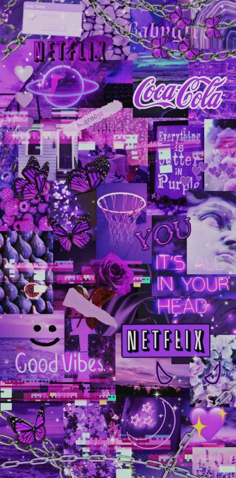 #purple#aesthetic#wallpaper#edit#collage#netflix#butterfly#goodvibes#heart Baddie Vibes Wallpaper Purple, Purple Aesthetic Background Collage, Baddie Purple Aesthetic Wallpaper, Baddie Wallpaper Iphone Purple, Her Ipad Wallpaper Purple, Cute Wallpaper Backgrounds Aesthetic Purple, Wallpaper Backgrounds Ipad Purple, Purple Aesthetic Butterfly Wallpaper, Baddie Purple Aesthetic