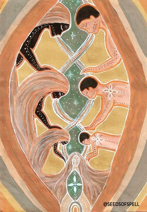 Ancestral Healing & Connection Course - Bridget Nielsen Generational Healing Art, Ancestor Drawing, Connectedness Art, Ancestral Healing Art, Transgenerational Healing, Ancestors Spiritual Art, Bridget Nielsen, Ancestral Veneration, Ancestral Work