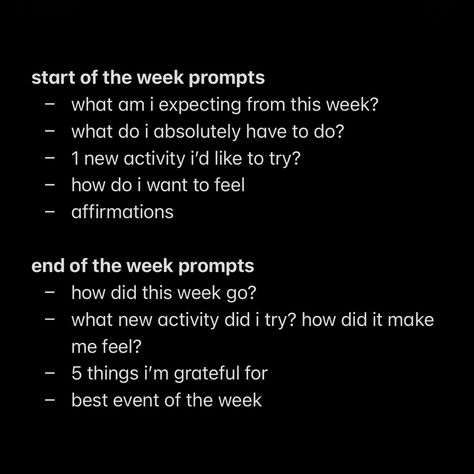 Sunoo Journal, End Of Week Journal Prompts, Week Journal Prompts, Journal Motivation, Best Self Journal, Week Journal, Mindfulness Journal Prompts, Journal Questions, Journal Inspiration Writing