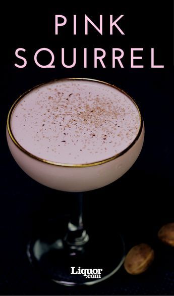 This cocktail has a good deal in common with the Brandy Alexander and the Grasshopper with its crème de cacao and cream. Where it differs markedly is in the inclusion of crème de noyaux, a once popular but relatively forgotten liqueur that is similar to amaretto. The red color of the liqueur usually comes from cochineal, which doesn’t affect the singular herbal-meets-bitter almond flavor. Brandy Drink, Pink Squirrel, Tequila Rose, Icee Recipe, Graham Cracker Recipes, Brandy Alexander, Creamy Cocktails, After Dinner Drinks, Frozen Chocolate