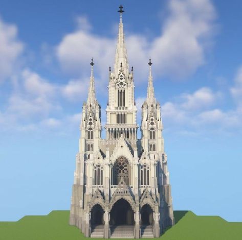 Acotar Minecraft, Ladder Design Minecraft, Mega Base Ideas Minecraft, Minecraft Cathedral Ideas, Cathedral Minecraft Ideas, Minecraft Grand Staircase, Minecraft Castle Tower Roof, Minecraft Gothic Tower, Minecraft Gothic Castle