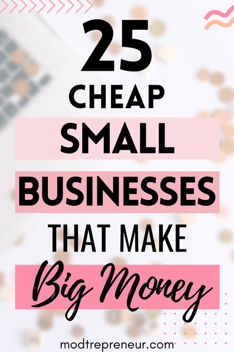 Looking for a great small business idea that doesn’t cost a fortune to get up and running? Many people assume that in order to make a lot of money, you have to spend a lot of money. But that just isn’t the case. Anyone can use these cheap small business ideas! #smallbusiness #smallbusinessideas #onlinebusiness #sidehustleideas #homesidehustle #homesidebusiness #homebusiness #cheapbusiness #profitablebusinessideas #businessidea #workfromhome #makemoneyathome Great Small Business Ideas, Unique Small Business Ideas, Small Business Ideas Startups, Easy Small Business Ideas, Small Business Idea, Business Ideas For Women Startups, Low Cost Business, Starting Small Business, Business Ideas For Beginners