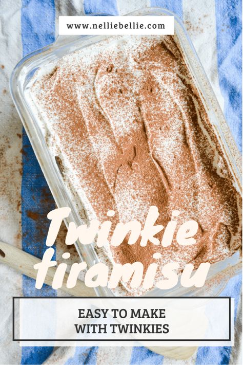 An incredibly easy Tiramisu recipe. A delicious recipe for people who don't have the time to spend making a dessert, but still want to wow the crowd. This recipe uses Twinkies! Easy Tiramisu Cake, Ice Cream Desserts Ideas, Block Party Desserts, Twinkie Desserts, Chocolate Twinkie, Twinkies Recipe, Twinkie Cake, Tiramisu Cake Recipe, Easy Tiramisu