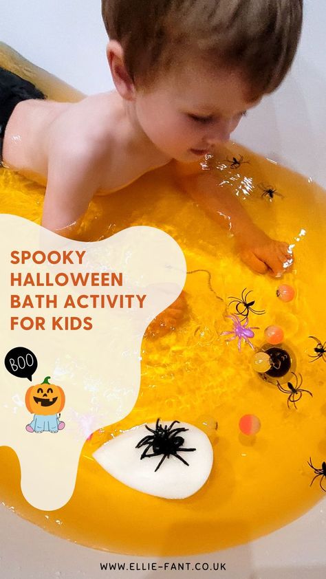 Spooky Halloween Bath Activity for Kids children Toddler Bath Activities, Bath Ideas For Kids, Boo Bath For Kids, Halloween Bath For Kids, Halloween Bath, Themed Baths For Kids, Halloween Milk Bath Baby, Bath Tub Games For Kids, Fun Bathtub Ideas For Kids