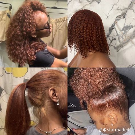 Cute Hair Dyes For Black Women, Honey Brown Peekaboo Hair, Soft Auburn Hair Color On Black Women, Red And Brown Hair Color Ideas, Dye Colors For Black People, Passed Out Reaction Pic, Natural Hair Dyed Black Women, Dye Hair Black Women, Red Hot Hair Color